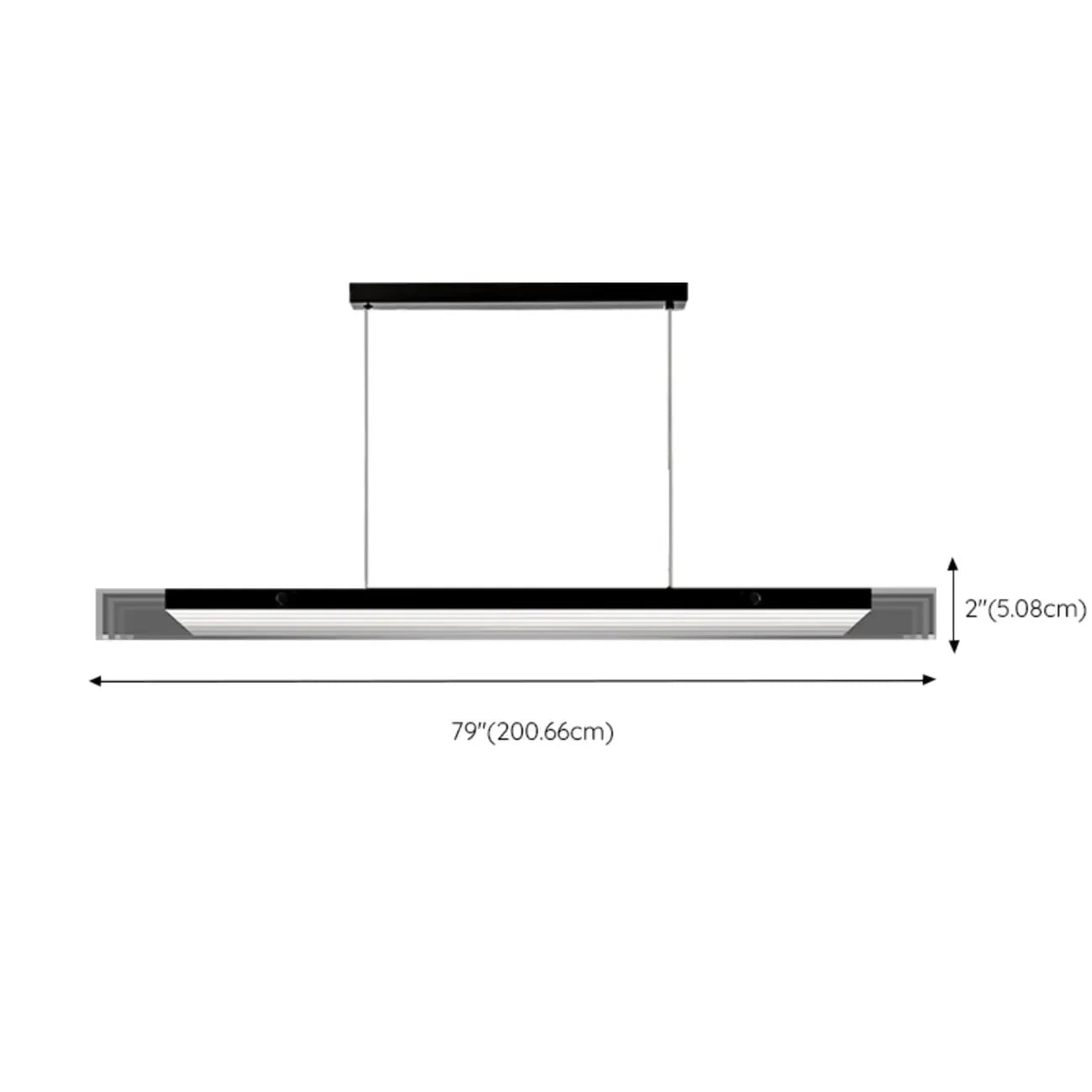 Suspension moderne en verre et métal avec éclairage LED pour îlot de cuisine