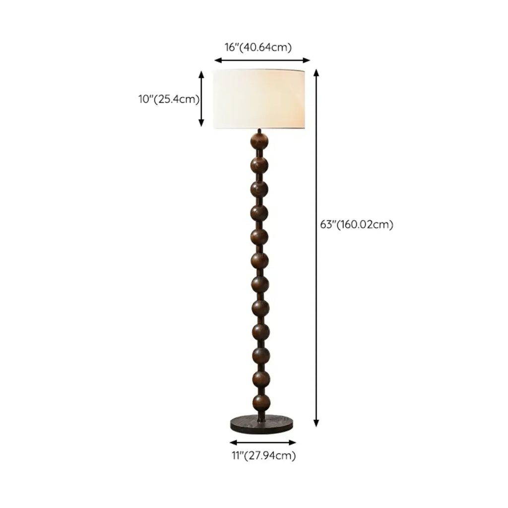 Lampada da terra moderna da 63 pollici con struttura in legno e spina per soggiorno