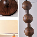 Lampada da terra moderna da 63 pollici con struttura in legno e spina per soggiorno