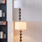 Lampada da terra moderna da 63 pollici con struttura in legno e spina per soggiorno