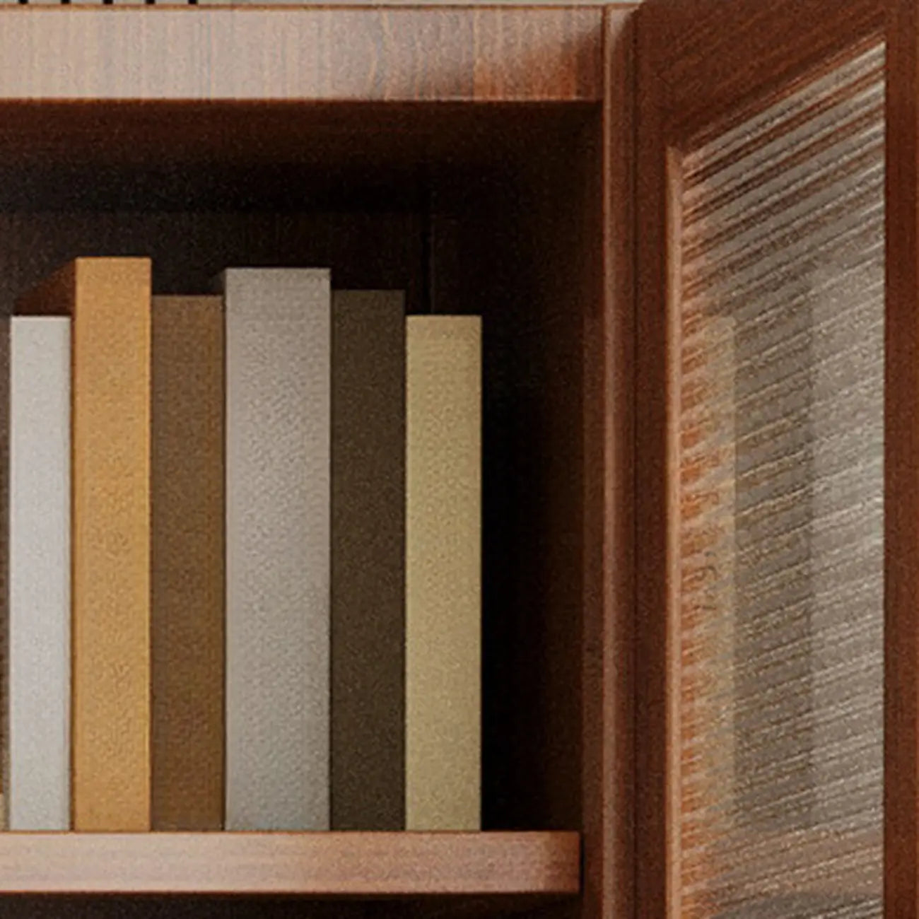 Bibliothèque classique à 6 niveaux avec porte vitrée et bois de qualité supérieure