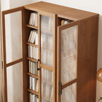 Bibliothèque classique à 6 niveaux avec porte vitrée et bois de qualité supérieure