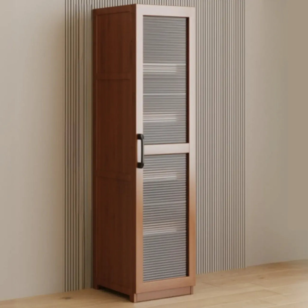 Bibliothèque classique à 6 niveaux avec porte vitrée et bois de qualité supérieure