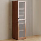 Bibliothèque classique à 6 niveaux avec porte vitrée et bois de qualité supérieure