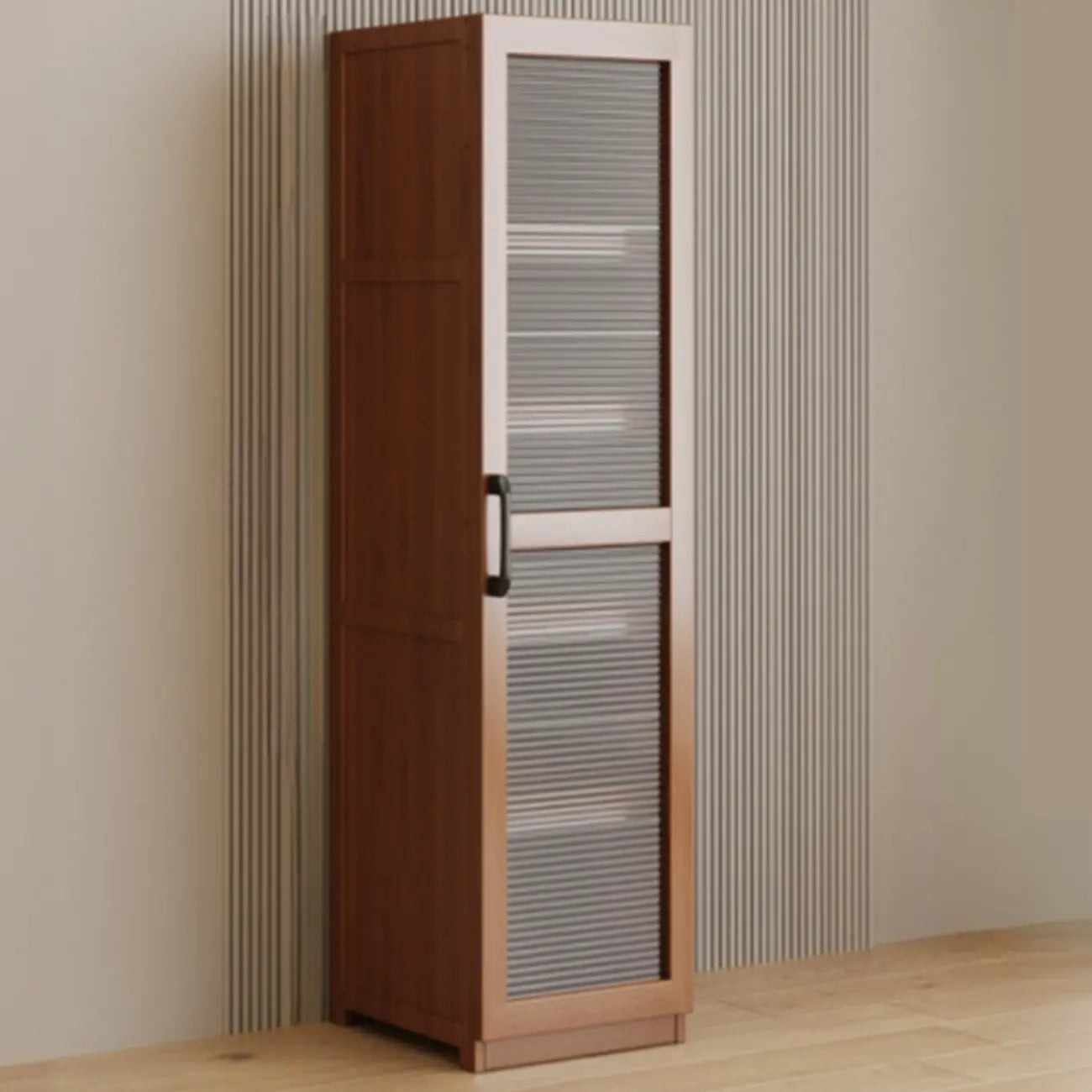 Bibliothèque classique à 6 niveaux avec porte vitrée et bois de qualité supérieure
