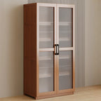 Bibliothèque classique à 6 niveaux avec porte vitrée et bois de qualité supérieure