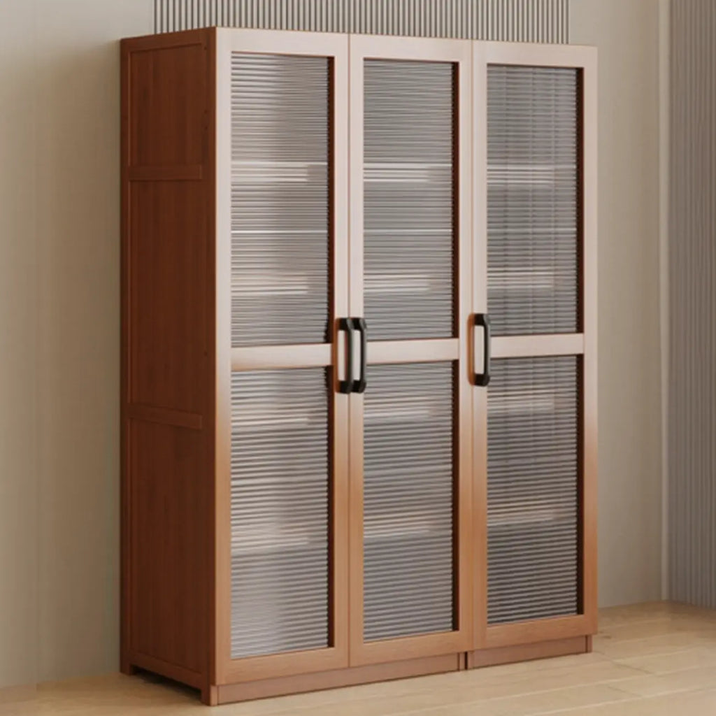 Bibliothèque classique à 6 niveaux avec porte vitrée et bois de qualité supérieure