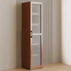 Bibliothèque classique à 6 niveaux avec porte vitrée et bois de qualité supérieure