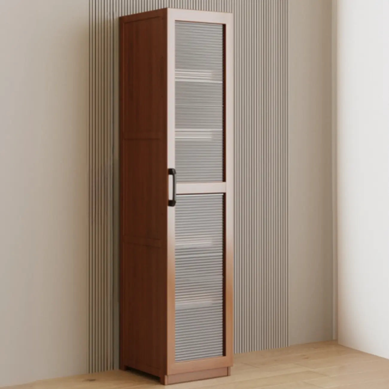 Bibliothèque classique à 6 niveaux avec porte vitrée et bois de qualité supérieure