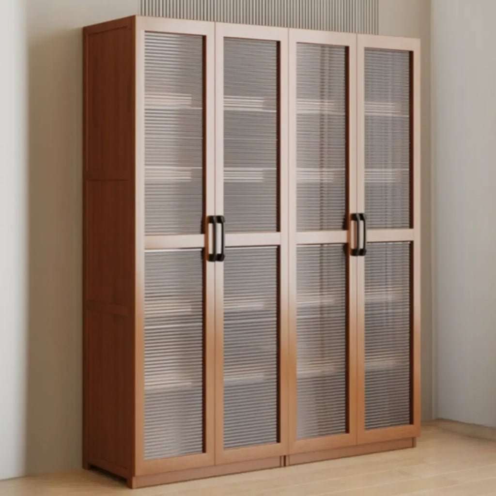 Bibliothèque classique à 6 niveaux avec porte vitrée et bois de qualité supérieure