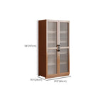Bibliothèque classique à 6 niveaux avec porte vitrée et bois de qualité supérieure