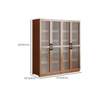 Bibliothèque classique à 6 niveaux avec porte vitrée et bois de qualité supérieure