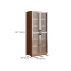 Bibliothèque classique à 6 niveaux avec porte vitrée et bois de qualité supérieure