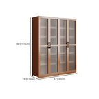 Bibliothèque classique à 6 niveaux avec porte vitrée et bois de qualité supérieure