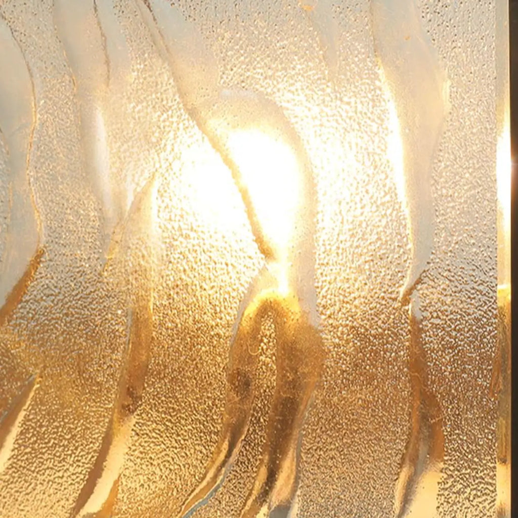 Élégants lampadaires solaires carrés en bronze ondulé pour l'extérieur