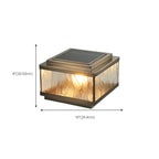 Élégants lampadaires solaires carrés en bronze ondulé pour l'extérieur