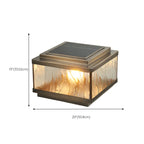 Élégants lampadaires solaires carrés en bronze ondulé pour l'extérieur