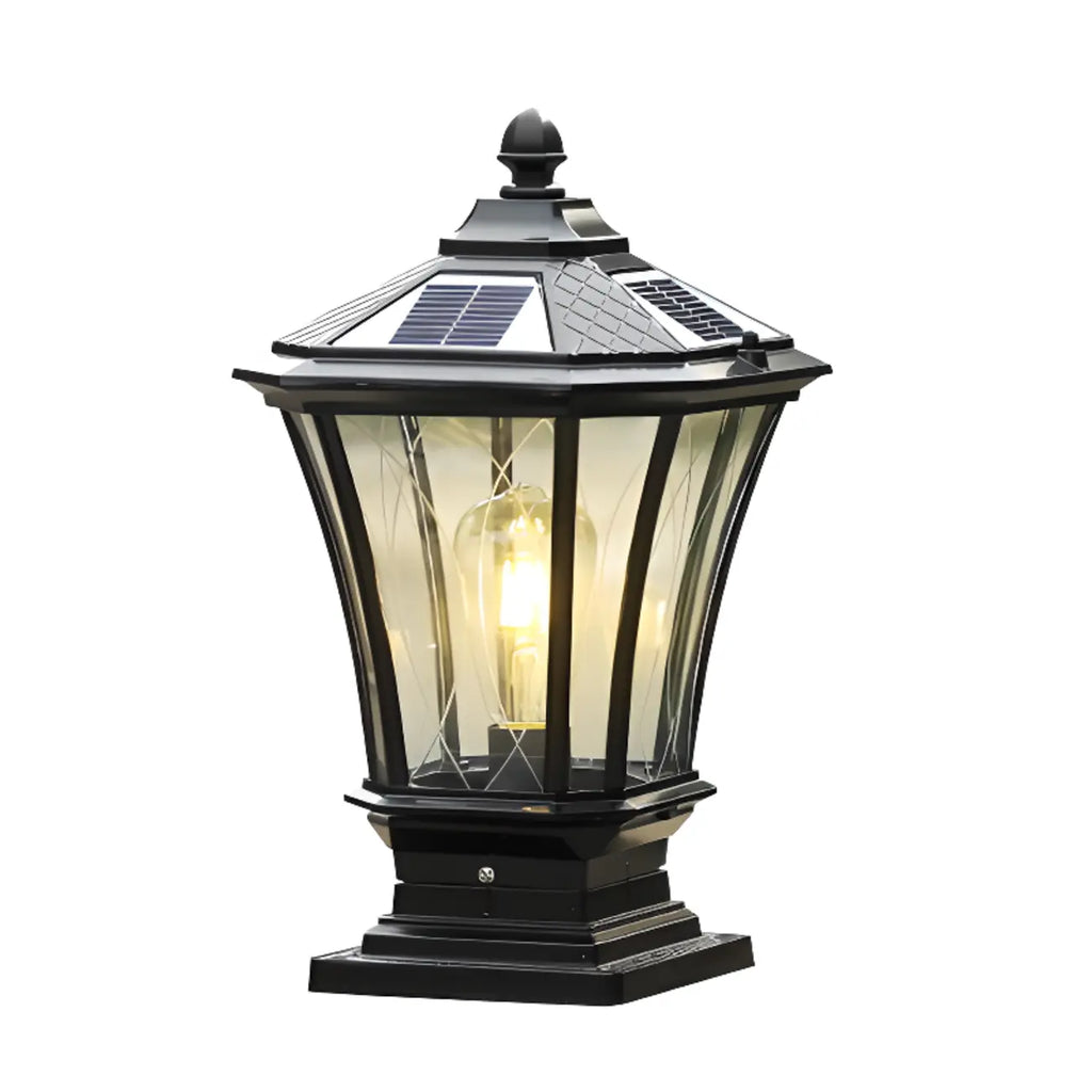 Lampes solaires d'extérieur Gerden Decor rétro noires évasées
