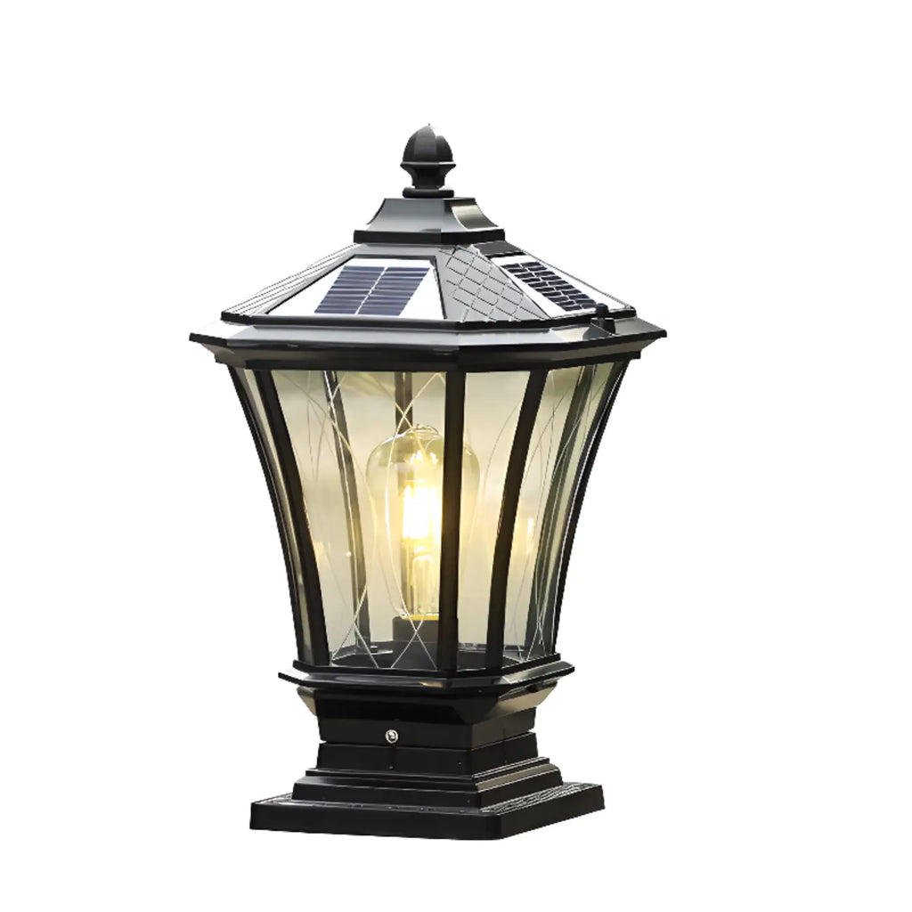 Lampes solaires d'extérieur Gerden Decor rétro noires évasées