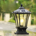 Lampes solaires d'extérieur Gerden Decor rétro noires évasées