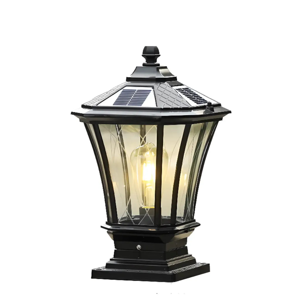 Lampes solaires d'extérieur Gerden Decor rétro noires évasées