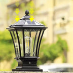 Lampes solaires d'extérieur Gerden Decor rétro noires évasées