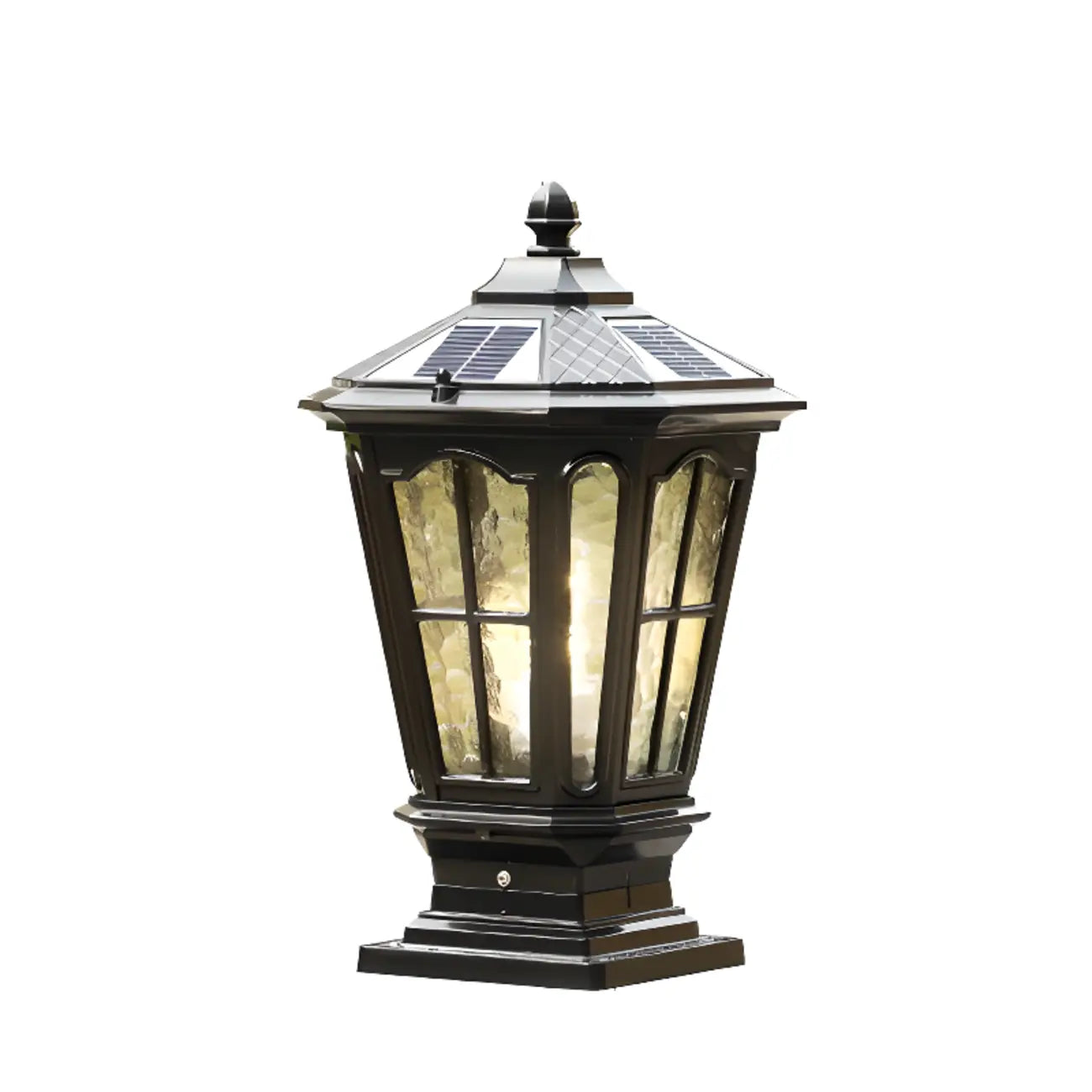 Lampes solaires d'extérieur Gerden Decor rétro noires évasées