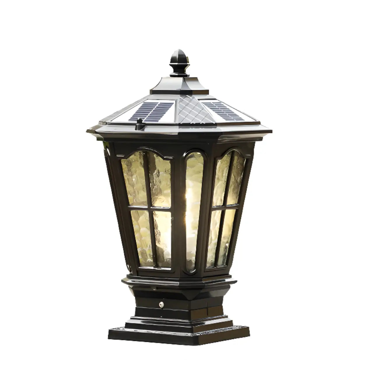 Lampes solaires d'extérieur Gerden Decor rétro noires évasées