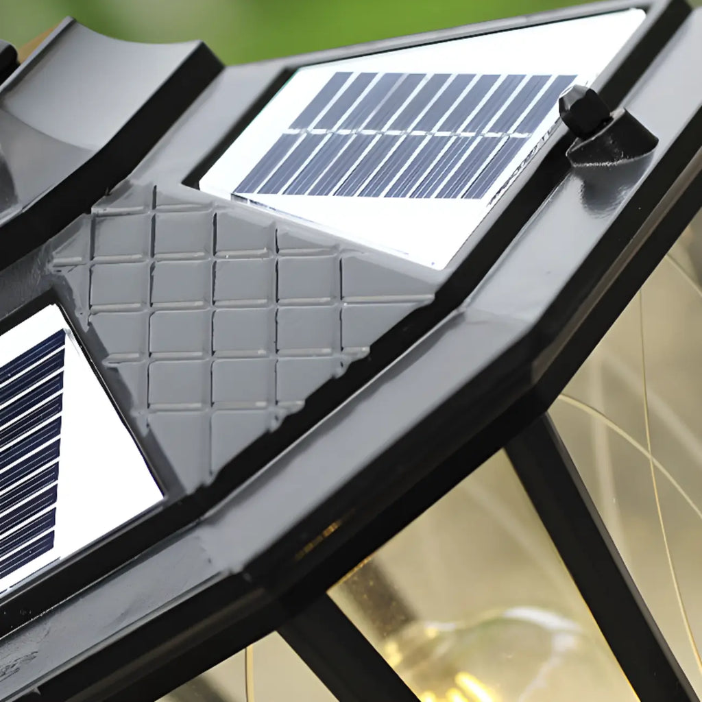 Lampes solaires d'extérieur Gerden Decor rétro noires évasées