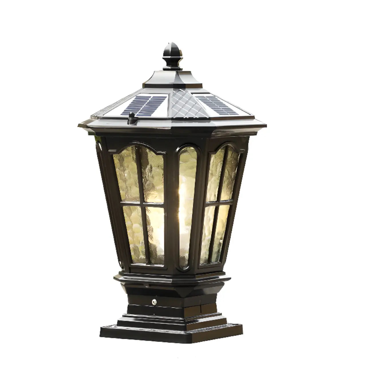 Lampes solaires d'extérieur Gerden Decor rétro noires évasées