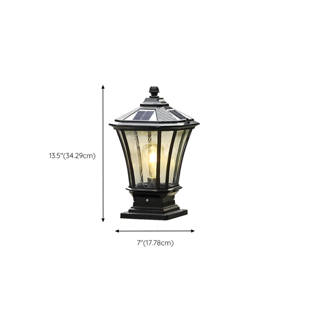 Lampes solaires d'extérieur Gerden Decor rétro noires évasées