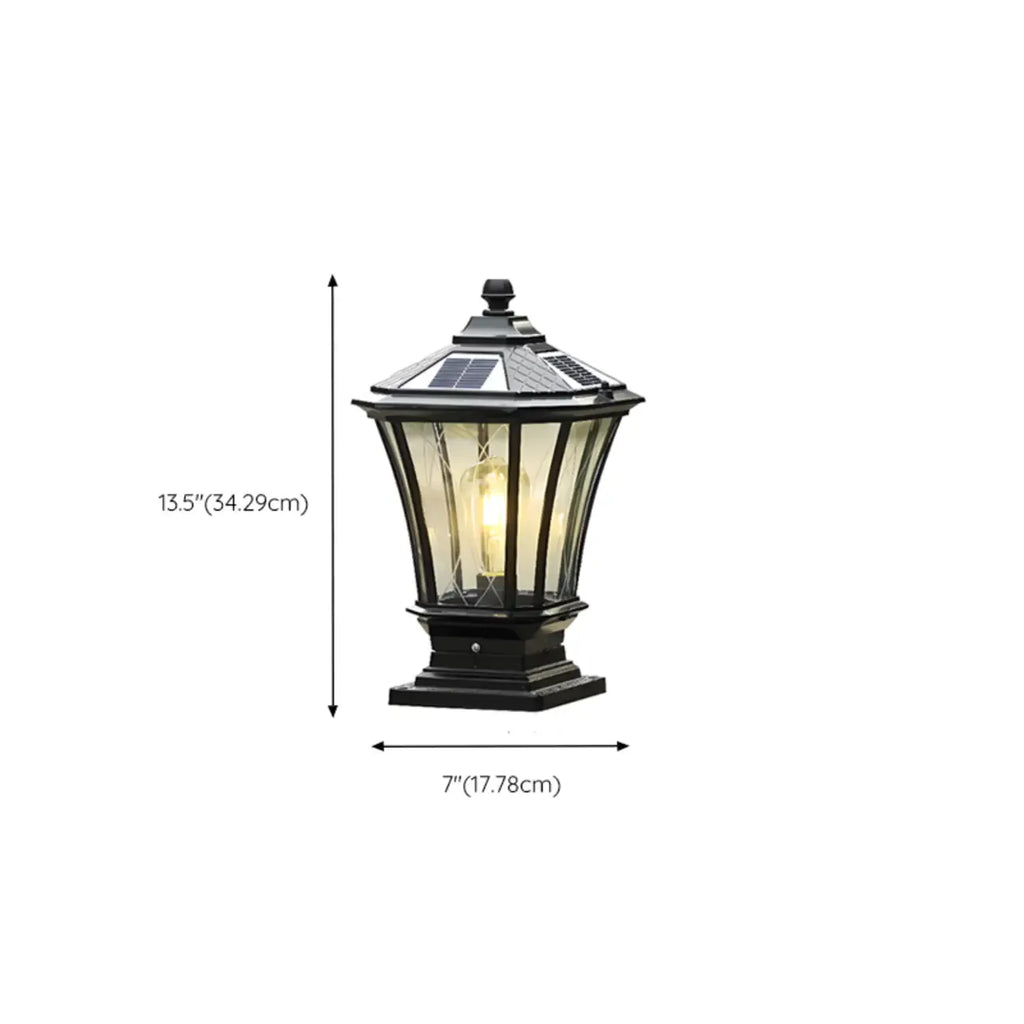 Lampes solaires d'extérieur Gerden Decor rétro noires évasées