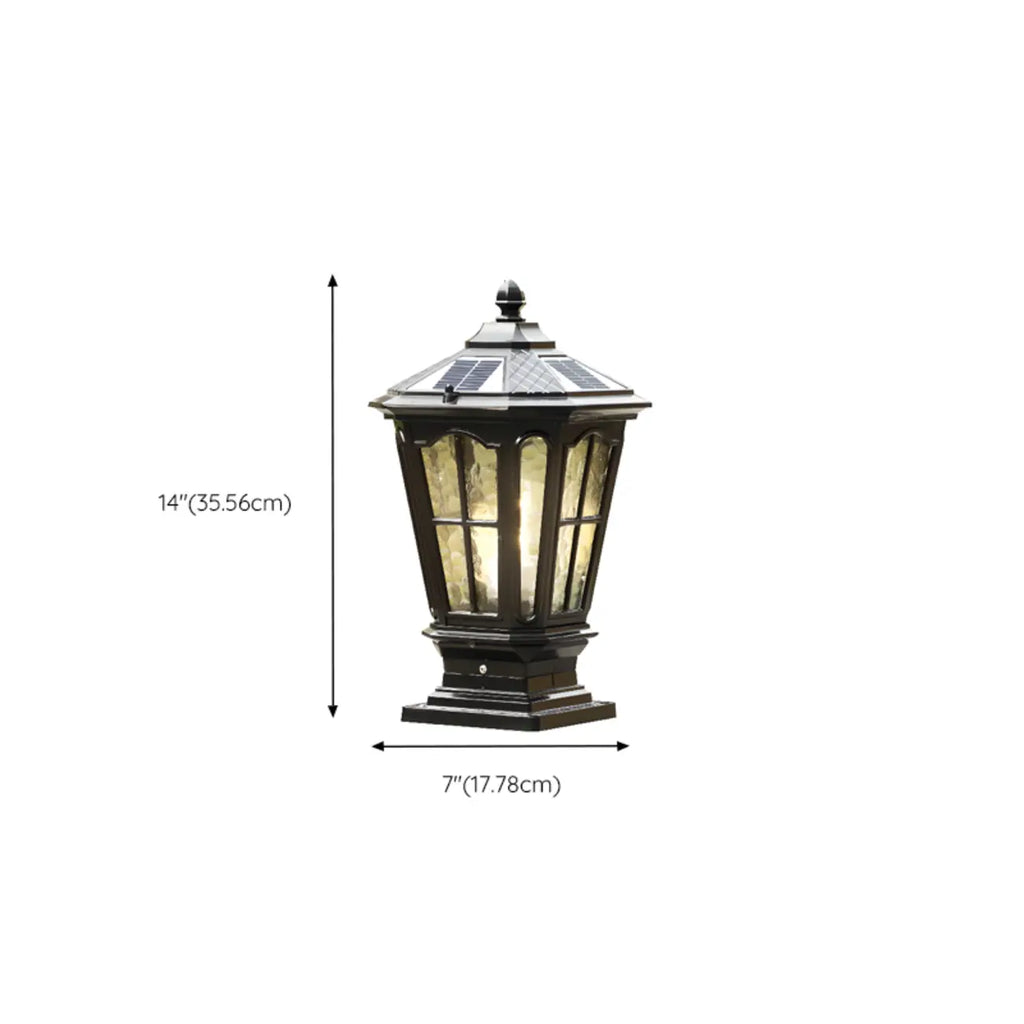 Lampes solaires d'extérieur Gerden Decor rétro noires évasées