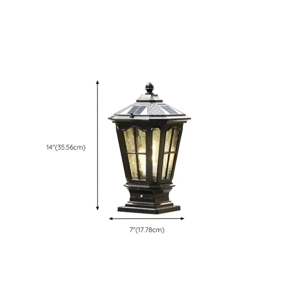 Lampes solaires d'extérieur Gerden Decor rétro noires évasées