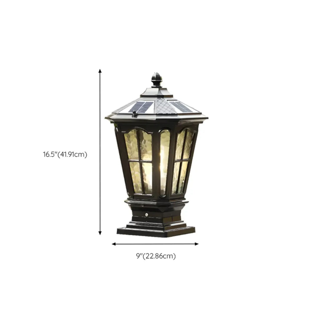 Lampes solaires d'extérieur Gerden Decor rétro noires évasées