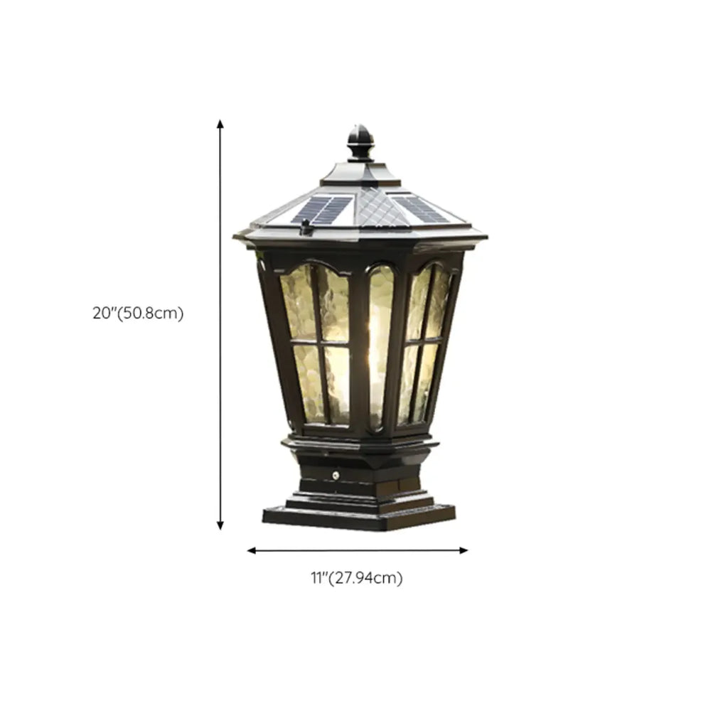 Lampes solaires d'extérieur Gerden Decor rétro noires évasées