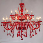 Lustre candélabre en cristal luxueux de style milieu du siècle