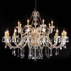 Lustre candélabre en cristal luxueux de style milieu du siècle