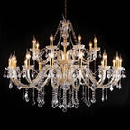 Lustre candélabre en cristal luxueux de style milieu du siècle