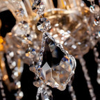 Lustre candélabre en cristal luxueux de style milieu du siècle