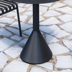 Table de bar minimaliste en métal noir, petite table d'extérieur
