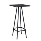 Table de bar minimaliste en métal noir, petite table d'extérieur