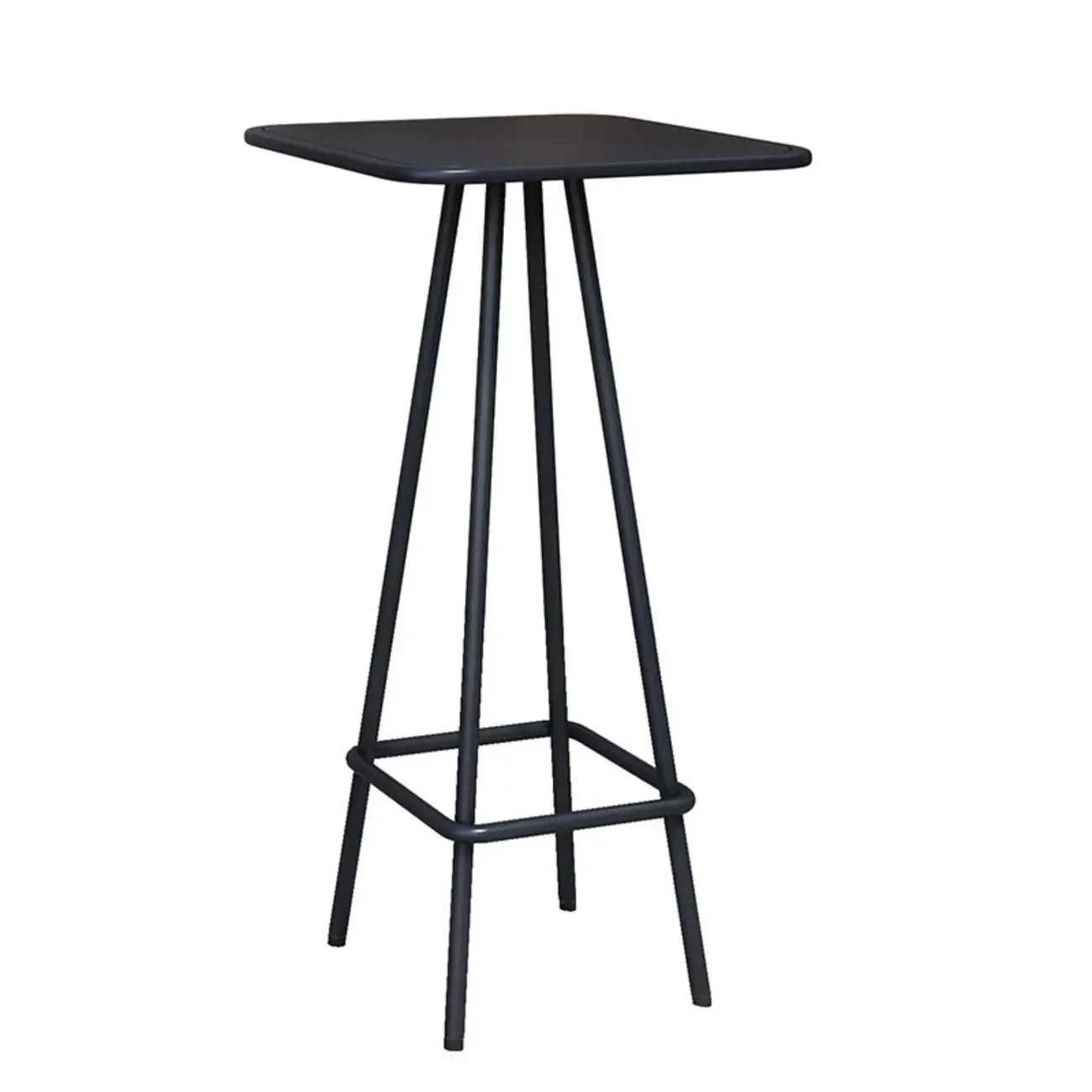 Table de bar minimaliste en métal noir, petite table d'extérieur