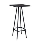 Table de bar minimaliste en métal noir, petite table d'extérieur