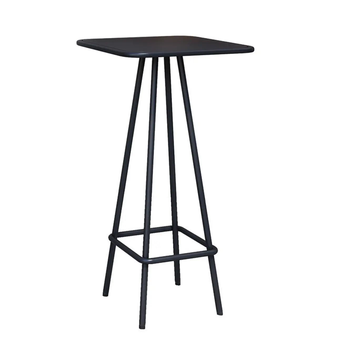 Table de bar minimaliste en métal noir, petite table d'extérieur