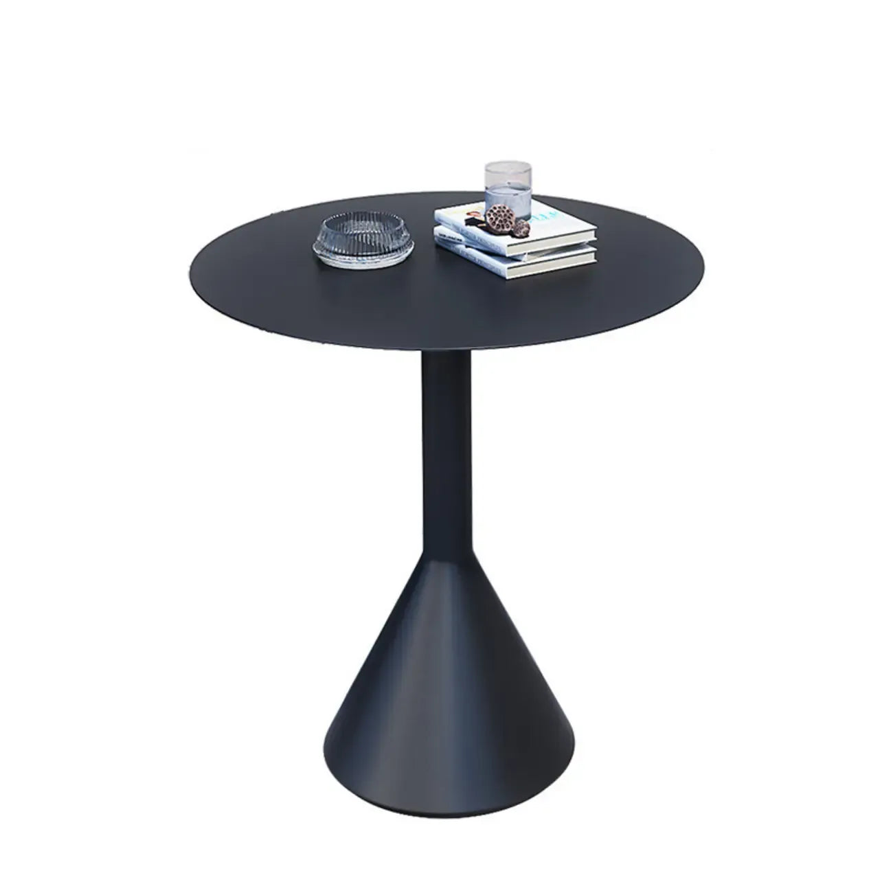 Table de bar minimaliste en métal noir, petite table d'extérieur