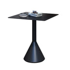 Table de bar minimaliste en métal noir, petite table d'extérieur