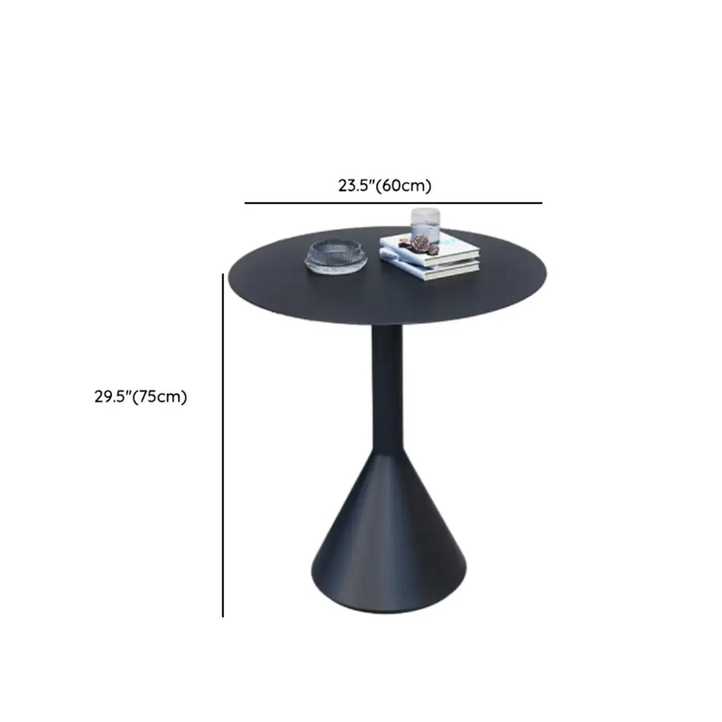 Table de bar minimaliste en métal noir, petite table d'extérieur