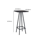 Table de bar minimaliste en métal noir, petite table d'extérieur