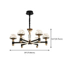 Lustre rond glamour à plusieurs niveaux en cristal avec LED à intensité variable